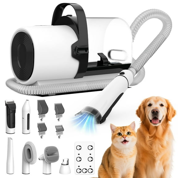 AIRROBO Dog Grooming Kit, 7in1  Dog Grooming Vacuum , 11000Pa Super Suction for Pet Hair,Grooming Vacuum for Shedding Grooming, Low noise,