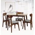 thumbnail image 6 of SK New Interiors Set of 4 Solid Wood Yumiko Dining Kitchen Modern Side Chairs w/Padded Seat White, 6 of 8