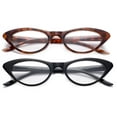 thumbnail image 3 of Designer Women Fashion Reading Glasses Cateye Round Vintage Retro Reading Glasses Cat Eyes for Women, 3 of 3