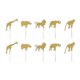 thumbnail image 1 of 20 piezas de adornos para tartas con purpurina dorada, forma de león, mono, rinoceronte, elefante y jirafa, para cupcakes, fiestas, festivales y cumpleaños., 1 of 3