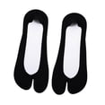 thumbnail image 1 of Dos calcetines de los pies, calcetines de punta de tobillo delgados antideslizantes para niñas deportivas informales al aire libre, negro, 1 of 8