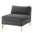 thumbnail image 2 of Sectional Sofa Set, Velvet, Grey Gray, Modern Contemporary Urban Design, Living Lounge Room Hotel Lobby Hospitality, 2 of 9