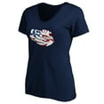 thumbnail image 2 of Women's Navy LSU Tigers Banner Wave V-Neck T-Shirt, 2 of 3