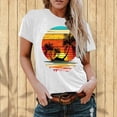 thumbnail image 2 of IROINNID Women Summer Fashion Funny Print Casual Regular Women Round Neck Short Sleeves Top Spring Saving, 2 of 5