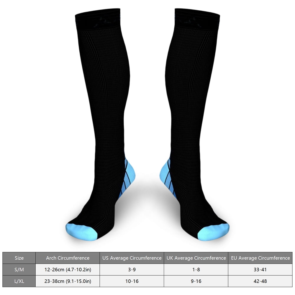 Mens High Top Sports Basketball Work out Running Socks Compression Stockings Comfortable Wearable