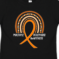 thumbnail image 4 of Inktastic Multiple Sclerosis Awareness Orange Ribbon Rainbow Boys or Girls Toddler T-Shirt, 4 of 5