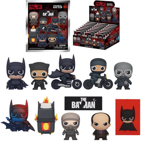 The Batman Movie 3D Foam Bag Clip Random 6-Pack