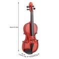 thumbnail image 3 of EIMELI Violin For Children Violin Adult Child Violin Simulated Kid Acoustic Violin Toy Adjustable String Musical Beginner Develop Instrument Practice Light Brown, 3 of 9