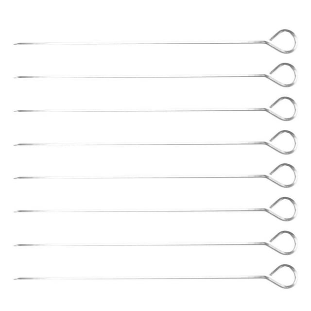 Miangastore 8 Pcs Brochettes en Acier Inoxydable Brochettes de Grillade Brochettes pour BBQ en Plein Air Brochettes de Kebabs