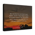 thumbnail image 5 of Scripture Walls  Sanctify The Lord 1 Peter 3:15 Bible Verse Canvas Christian Wall Art Ready to Hang Unframed, 5 of 16
