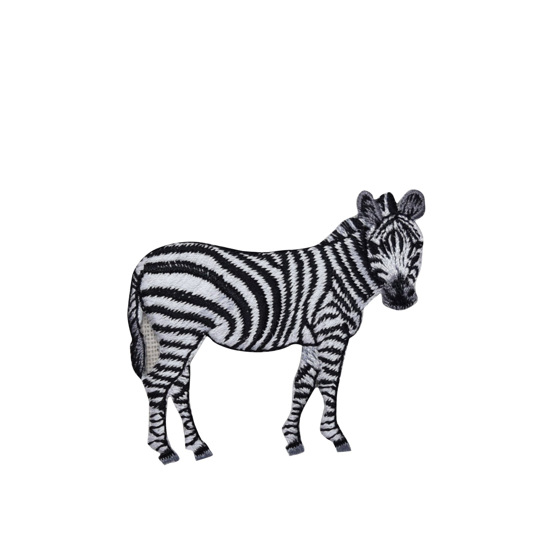 Iron on Applique/Embroidered Patch Zebra in Grass Wild Animals/Zoo/Safari 