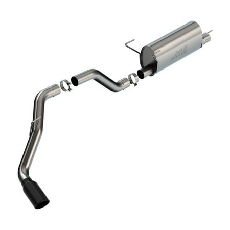 BORLA 140851BC Cat-Back Performance Exhaust System for 2019 Ram 2500 V8 & Ram 3500 6.4L V8 T-304 Stainlesss Steel S-Type Sound Single Right Rear Exit Single 5" Black Chrome Tip