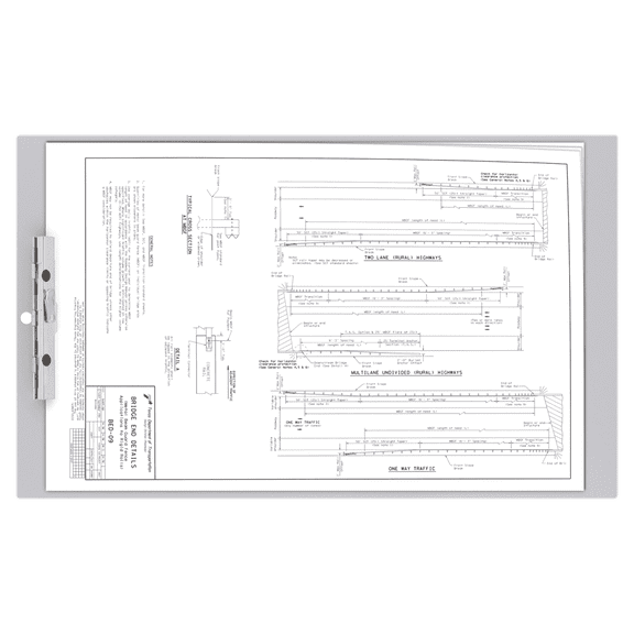 11x17 Clipboard Aluminum Panel Featuring a Serrated Low Profile Clip