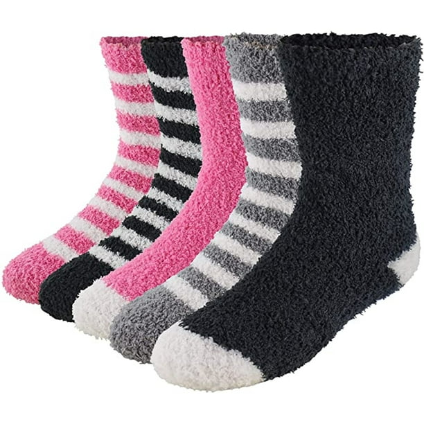 Market & Layne Adult Fuzzy Socks / Soft Cozy Crew Socks for Women 5