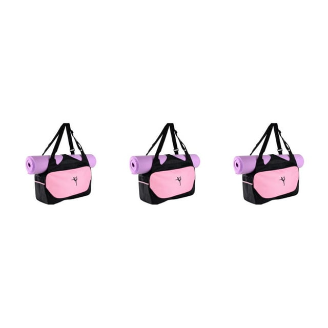 kurtrusly Essentiels de Yoga Sac de Sport Robuste et Durable Rose Clair 3Set