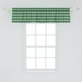 thumbnail image 2 of Ambesonne Quatrefoil Window Valance, Argyle Inspired Grid Ornament with Items in Green Color Palette, Curtain Valance for Kitchen Bedroom Decor with Rod Pocket, 54" X 12", Multicolor, 2 of 2