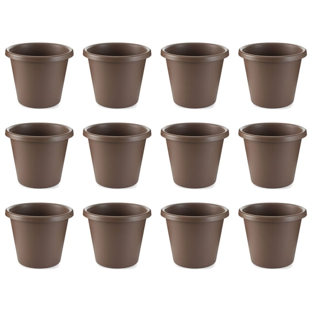 The HC Companies 12 Inch Indoor or Outdoor Classic Flower Pot Planter (12 Pack)