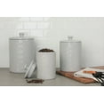 thumbnail image 2 of 10 Strawberry Street Diamond Embossed 3 Piece Ceramic Canister Set, Gray, 2 of 4