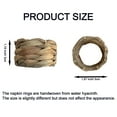 thumbnail image 2 of Laquedecraft Set 24 Woven Water Hyacinth Napkin Rings, Holders for Christmas, Thanksgiving, Outdoor Indoor Wedding, Party, 2 of 6