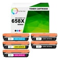 thumbnail image 1 of TCT 658X Toner Cartridge 5 Pack - Compatible Replacement for HP 658X W2000X W2001X W2002X W2003X High Yield Works With HP Color LaserJet Enterprise M751's Printers (Black Cyan Magenta Yellow), 1 of 5