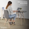 thumbnail image 2 of Silla Moderna Estilo Eames De Botones Tapizada En Vinipiel (Gris), 2 of 4