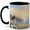 Black, variant on Sunset Coastal Meadow Coffee Mug, Peaceful Ocean View Mug, Nature Lover Birthday Christmas Gift, Wildflower Cliff Sunrise Anime Style Art, 11 oz White Ceramic Coffee Cup for Tea