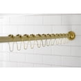 thumbnail image 3 of Kingston KSR607 Edenscape 60-Inch to 72-Inch Adjustable Shower Curtain Rod with Rings Combo in Brushed Brass, 3 of 8