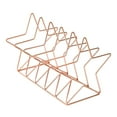 thumbnail image 4 of Rose Gold Iron Book Shelf for Book Holding with Star Shape Design and Strong Structure 7.87x7.87x15.75 Inches, 4 of 8