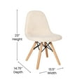 thumbnail image 5 of Emma + Oliver Children's Off-White Faux Faux Shearling Accent Chair with Beechwood Legs for Bedroom, Play Room and More, 5 of 10