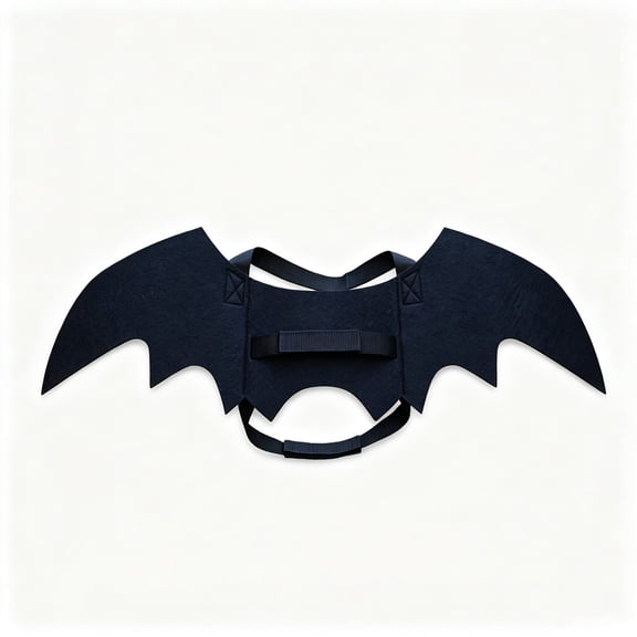 Linnome Halloween Black Wings Pet Harness Costume Accessory Adjustable Neck Chest Straps With for Small Medium Dogs Cats Party Photo Prop