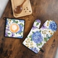 thumbnail image 5 of Butterfly and Flower Kitchen Oven Mitt and Pot Holder Sets 2 Pcs for Baking, Cooking and Grilling, Heat Resistant Up To 392 °F, 5 of 7