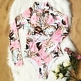 thumbnail image 4 of Attraco Women One Piece Rash Guard Swimsuit Flower Printed Long Sleeve Zipper Surf Suit, 4 of 12