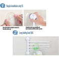 thumbnail image 5 of 4-Arm Wall Mounted Swivel Towel Rack, Fold Towel Rack, 180°Rotating Towel Warmer for Bathroom Kitchen (Grey), 5 of 5