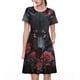 thumbnail image 1 of Balery Rose Full Moon Black Wolf Vestidos sueltos de manga corta para mujer, vestidos de verano 2025, vestidos casuales de corte A con vuelo., 1 of 6