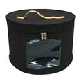 thumbnail image 2 of Caja para guardar sombreros, organizador de sombreros, para mujeres y hombres, para viajes, con tapas redondas. Negro 33x26cm, 2 of 9