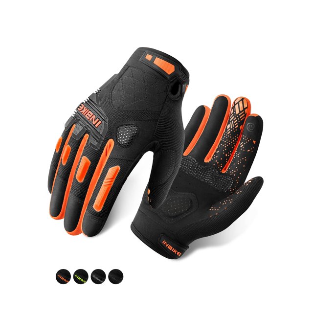 Guantes de bicicleta de montaña INBIKE con pantalla táctil, acolchados gruesos en EVA