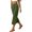 Green, variant on TEAJOPSUU Women's Corduroy Capris Soft Wide Leg Button Fly Cropped Palazzo Pants with Pockets Comfy Solid Casual Trousers for Everyday Fall Gray