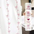 thumbnail image 6 of Bow Shower Curtain,Coquette Cute Bowknot Shower Curtain,Cartoon Line Bow-tie Bathroom Decor Curtain,Romantic Pink Aesthetic Bathroom Curtain with 12 Hooks 72x72IN, 6 of 7