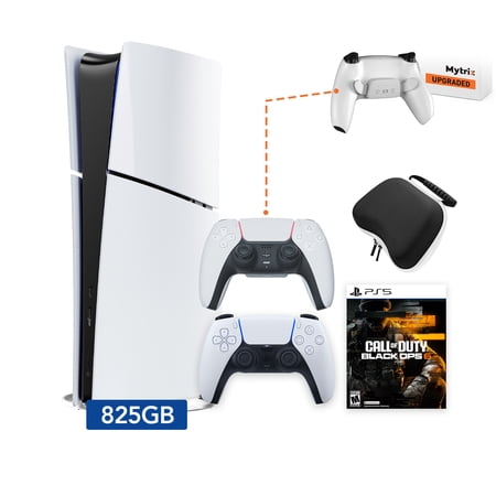 PlayStation 5 Slim Digital 1.8TB SSD ASTRO BOT Console, an Additional Upgraded PS5 Controller with Remappable Back Paddles and Turbo, Controller Case - PS5 Slim Digital Console