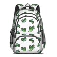 thumbnail image 2 of Tractor and Tractors White Pattern Backpack for School, Cute School Bag with Adjustable Shoulder Straps and Padded Back, 16.9"x12.6"x5.9", 2 of 4