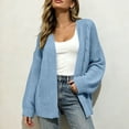 thumbnail image 6 of Women's Long Sleeve Knit Cardigan Dressy Casual Open Front Loose Sweaters Plus Size Fall Fashion Long Outerwear Size S-3XL, 6 of 7