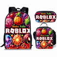 thumbnail image 2 of 3 Pc ROBLOX GAME ROBLOX Fun Campus Backpack, Unisex School Start Adjustable Backpack, Fan Gift-week, 2 of 4