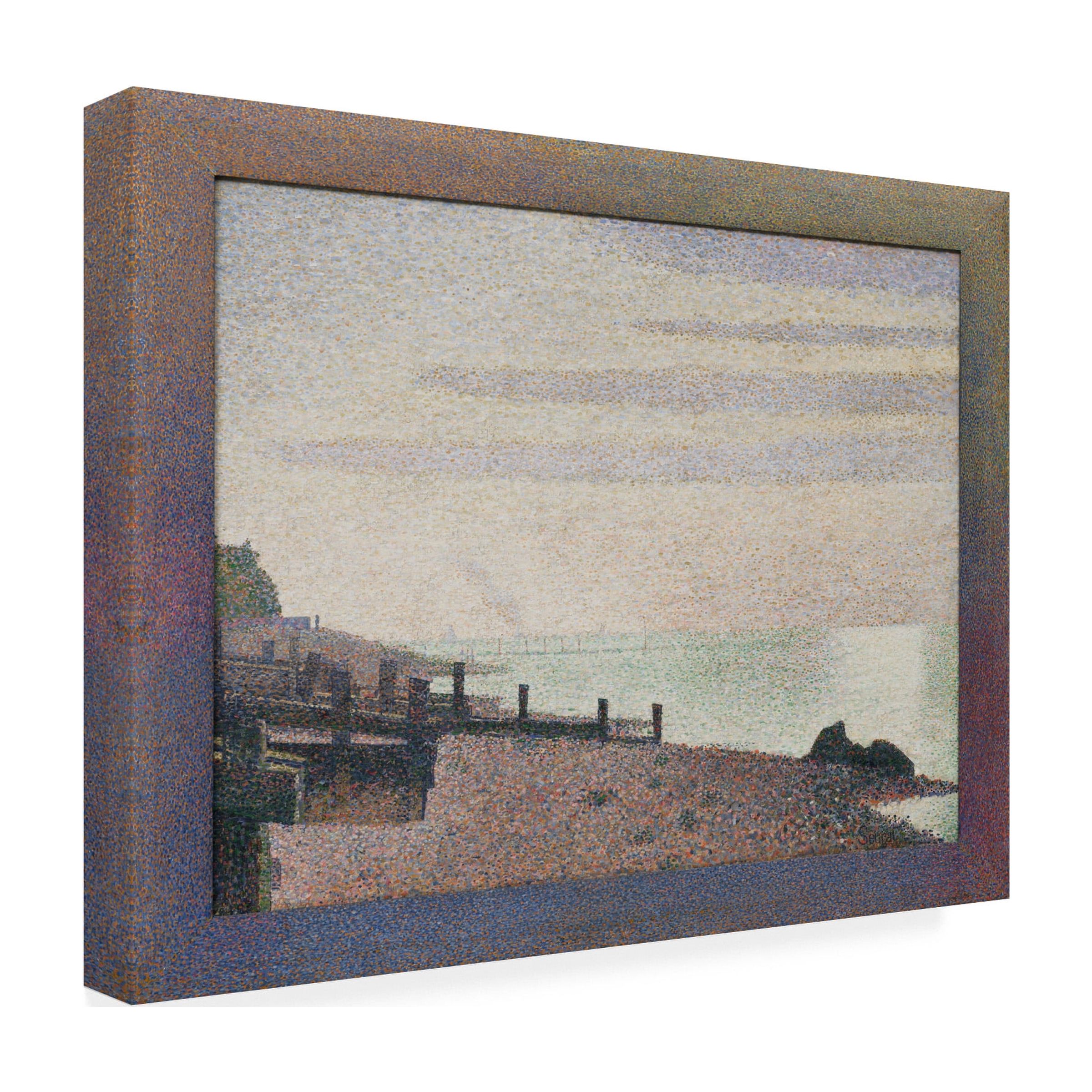 Georges Seurat 'Evening Honfleur' Canvas Art