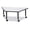 Gray/Black, variant on Trapezoid Activity Tables - 30" X 60", E-height - Freckled Gray/Key Lime/Gray