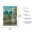 thumbnail image 2 of Atlanta Georgia - Delta Air Lines - Vintage Airline Travel Poster by Jack Laycox c.1970s - Fine Art Matte Paper Print (Unframed) 24x32in, 2 of 4