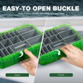 thumbnail image 6 of Ghosthor Plastic Fishing Tackle Box Organizer,Waterproof 3600 and 3700 Tackle Trays with Removable Partition,Fishing Lures/Bait/Gear Storage, 3700 2pcs, 6 of 7