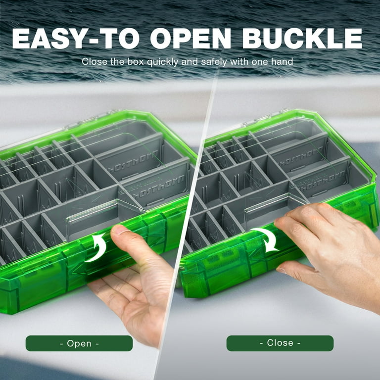 Ghosthor Plastic Fishing Tackle Box Organizer,Waterproof 3600 and 3700 Tackle Trays with Removable Partition,Fishing Lures/Bait/Gear Storage, 3600 Ghosthor Plastic Fishing Tackle Box Organizer,Waterproof 3600 and 3700 Tackle Trays with Removable Partition,Fishing Lures/Bait/Gear Storage, 3600