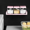 thumbnail image 6 of Transparent Wall-mounted Square Spice Jar Set, 3-Piece Kitchen Combination Seasoning Box, Plastic Flip-top Design, Perfect For Cabinet And Pantry Storage, By UKHCCC, 6 of 8