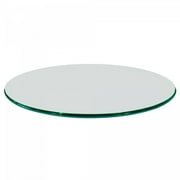 30 Inch Round Glass Table Top 3/4 Inch Thick Clear Tempered Glass With Ogee Edge Polished