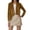 Brown, variant on Cropped Cardigan for Women Long Sleeve Suede Drape Front Lightweight Cardigan Jacket Fall Western Cowgirl Outfits